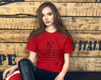 Marilyn Monroe, Marilyn Manson, Frauen Humor, Plus Größe Kleidung Kurzarm Unisex T-Shirt