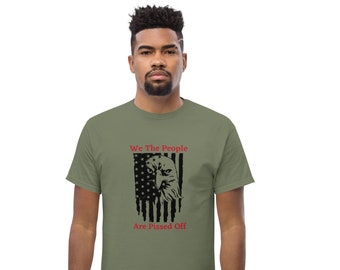 We The People T-Shirt, Patriotic Gifts, Patriotic Shirt, Veteran Shirt, Eagle American Flag Shirt, Eagle Flag USA Men's Classic T-Shirt