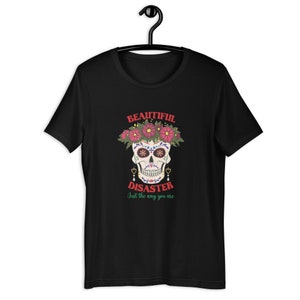 Day of the Dead Shirt, Sugar Skull Flower Crown, Halloween T-Shirt For Women, Flower Sugar Skull Shirt, Halloween Party Shirt, Flower Skull