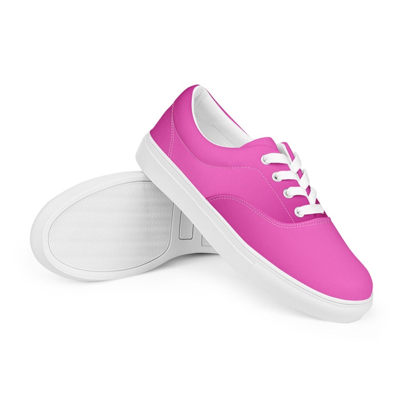 Swift Pattern Pink - Inspired By Taylor Swift - Sustainably Made Women’s lace-up canvas shoes main image 1