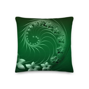 Oreiller décoratif vert foncé, 18 x 18, 22 x 22 Housse et insertion d’oreiller • Bel oreiller lombaire décoratif de couleur vert foncé, oreillers de jet