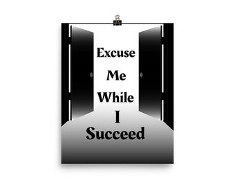 Success Poster, Motivational Poster, Affirmation Wall Art, Success Quotes