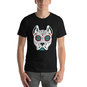 Day Of The Dead Dog, Day Of The Dead Dog Pitbull, Dia De Los Muertos Dog Pitbull, Dia De Los Muertos Perro Pitbull, Unisex T-Shirt