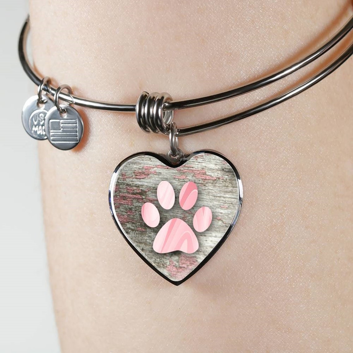 MZC Jewelry Paw Print Charm Bead - Pet Animal Love Heart Dangle Charm For Bracelets & Necklaces - View #10