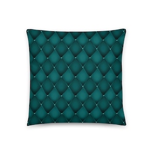 Teal Throw Pillow, Home Decor Accent, Complete with Pillow Cover and Insert, Stylish Comfort for Living Space, Unique Housewarming Gift