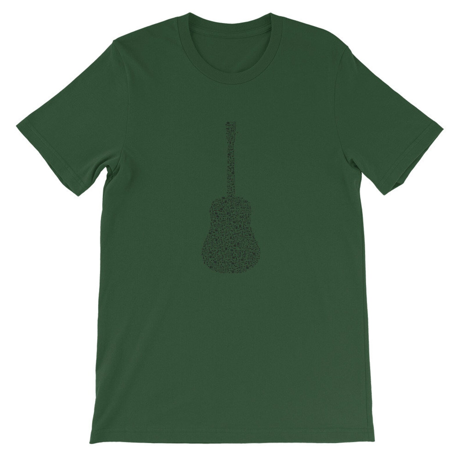 Mens Guitar Tshirt Music Instrument Musician Guitarist Acoustic Guitar Shortsleeve Unisex T