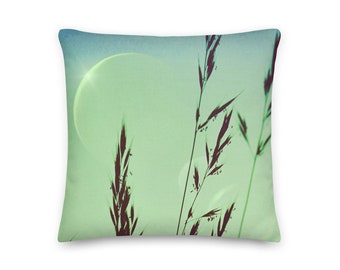 Light Green Decorative Pillow, 18 x 18, 22 x 22 Pillow Cover and Insert• Beautiful Light Green Color Decorative Lumbar Pillow, Throw Pillows