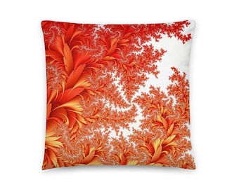 Orange Floral Design dekorative werfen Kissen