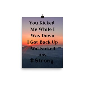 Affirmation Wall Art, Motivational Quote, Strength Quote Poster