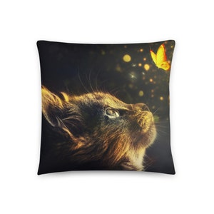 Cat Pillow, Cat Lover Throw Pillow, Cat Mom Gift