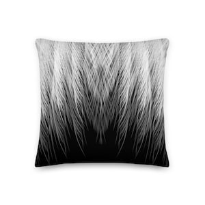 Black and White Decorative Pillow, Pillow Cover and Insert• Beautiful Black and White Color Decorative Lumbar Pillow, Throw Pillows