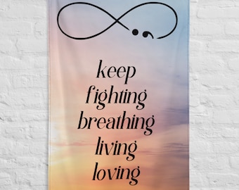 Semicolon Wall Art, Semicolon for Suicide Prevention Print, Semicolon Art, Mental Health Wall Art, Counseling, Therapist, Affirmation Art