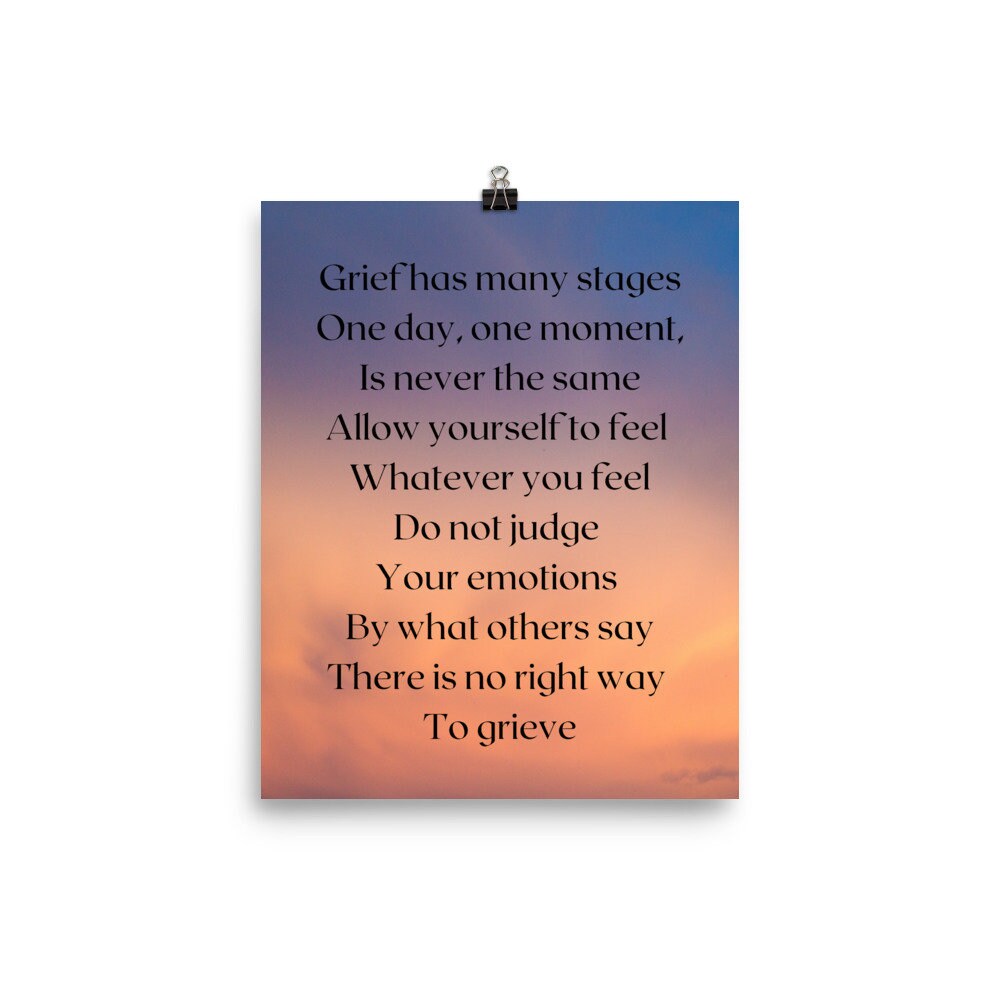 Grief Therapy Wall Art Bereavement Therapy Grief And Loss Etsy Canada