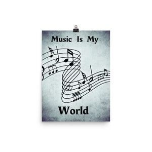 Music Notes, Music Lover, Music Teacher, Band Practice Wall Art Music Poster