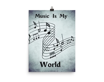 Musiknotizen, Musikliebhaber, Musiklehrer, Band Praxis Wand Kunst Musik Poster