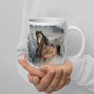 Equestrian Horse Motif Mug – Artistic Horse Lover Drinkware for Coffee & Tea - Ideal Gift for Horse Lovers - Perfect for Horse Enthusiasts