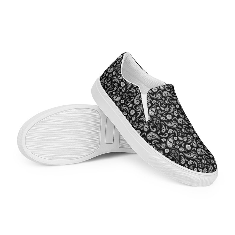 Womens Paisley Canvas Slip-on Shoes, Perfect Everyday Fashion Footwear ...