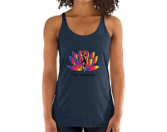 Lotus Flower New Beginnings Women's Racerback Tank