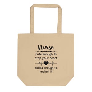 Eco-Tote für Krankenschwestern, Humorvolles "Stop Your Heart" -Design, Einzigartiges Geschenk für Krankenschwestern, Lustiges Krankenschwestergeschenk, ideal für Geburtstage oder besondere Anlässe