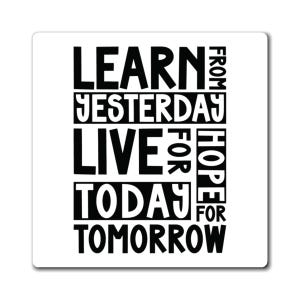 Inspirational Life Lessons Magnet, Motivational Fridge Decor, Positive Quote Gift, Home Organization, Reminder Magnet