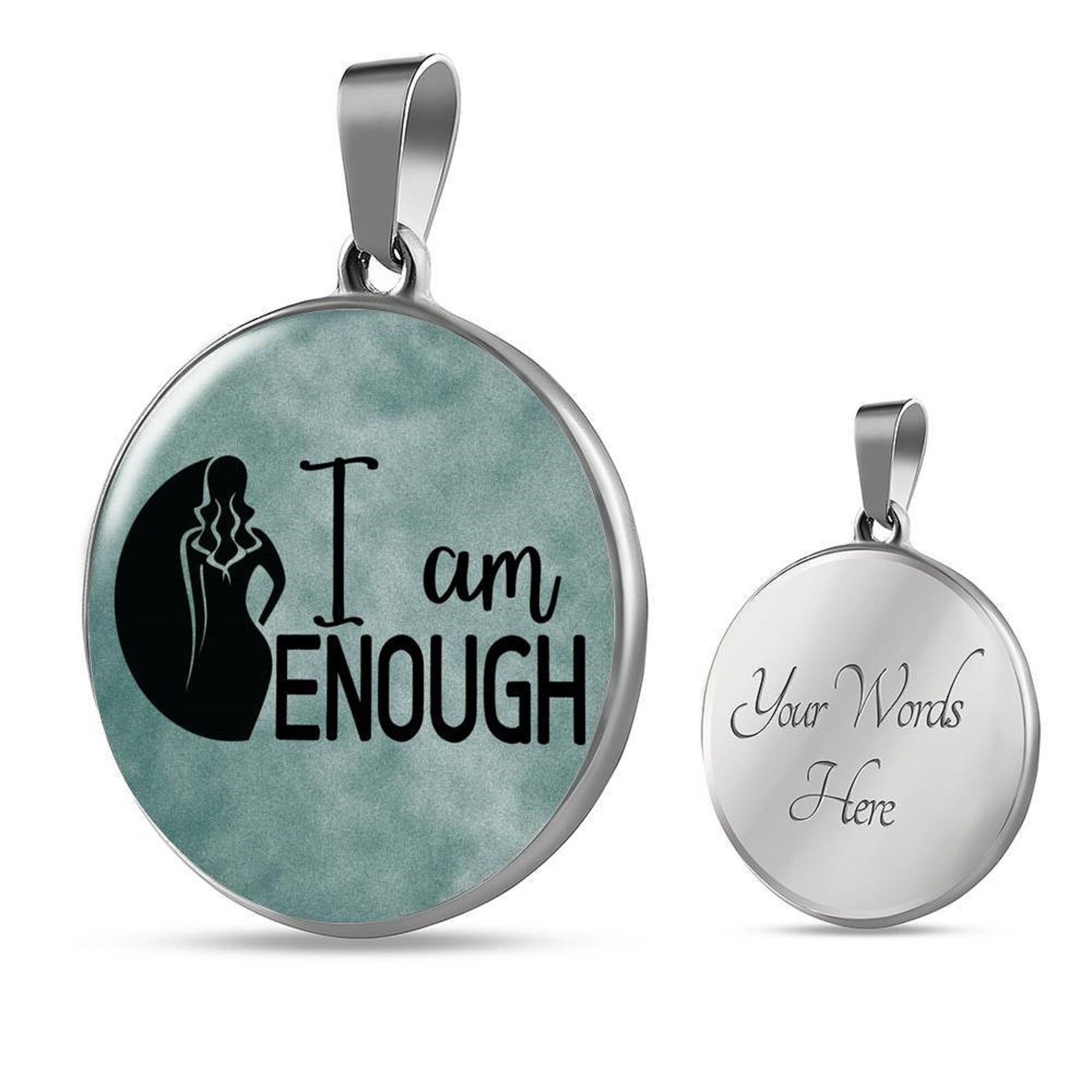 I Am Enough, Inspirational Jewelry, Women Empowerment Necklace