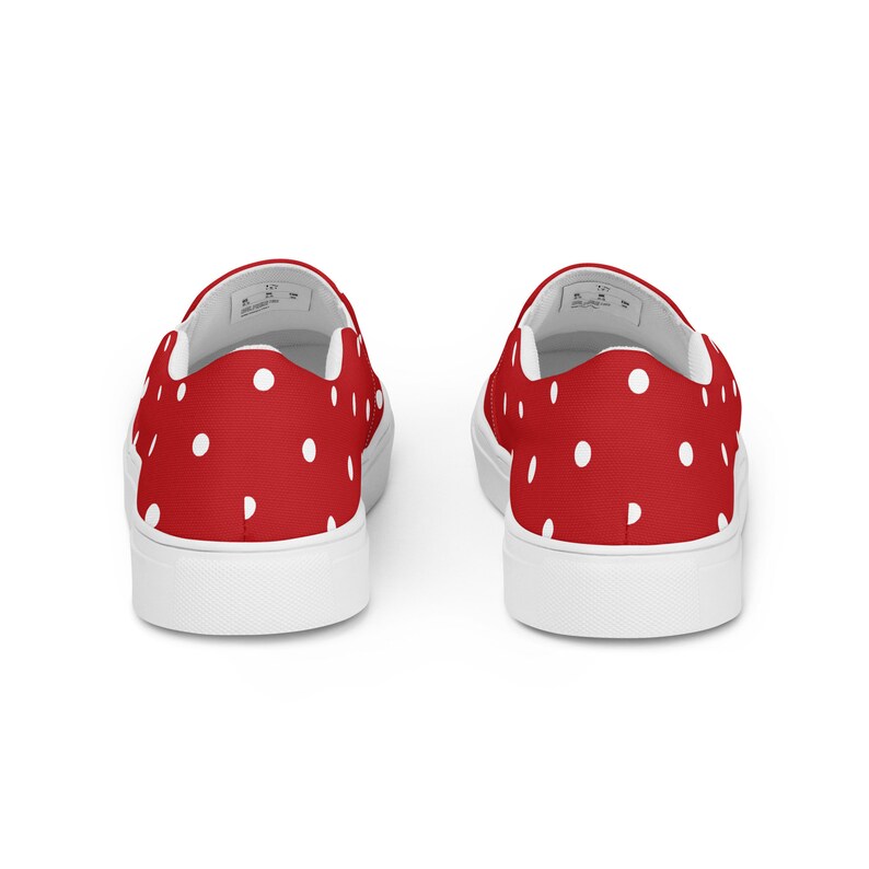 Teal Polka Dot Women's Slip On Sneakers