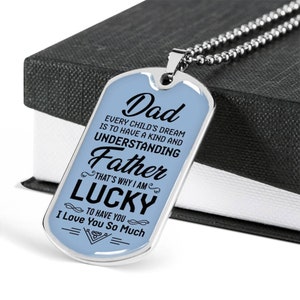Gift For Dad, Father's Day Gifts, Birthday Gift For Dad, Dog Tag Style Necklace For Dad, Gift For Father's Day