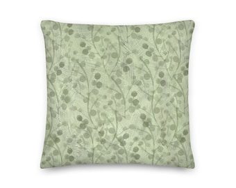 Almohada decorativa verde claro, 18 x 18, 22 x 22 Funda de almohada e inserción• Hermosa almohada lumbar decorativa de color verde pálido, almohadas de tiro