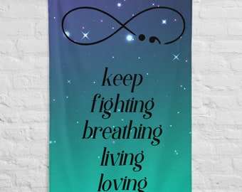 Semicolon Wall Art, Semicolon for Suicide Prevention Print, Semicolon Art, Mental Health Wall Art, Counseling, Therapist, Affirmation Art