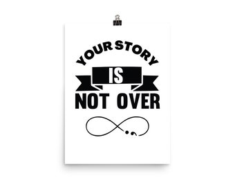 Semicolon Wall Art, Semicolon for Suicide Prevention Print, Semicolon Art, Mental Health Wall Art, Counseling, Therapist, Affirmation Art