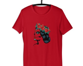 Day Of The Dead Shirt, Dia De Los Muertos,  Skull Flower Crown, Sugar Skull T-Shirt, Mexican Shirt, Halloween Shirts, Unisex Graphic Tee,