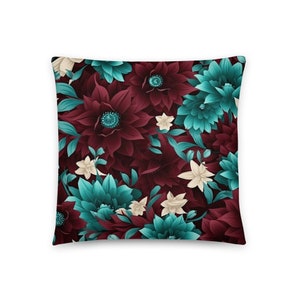 Red and teal pillows hotsell