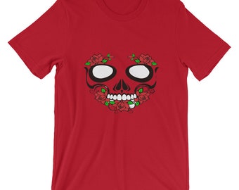 Schädel-Kurzarm Unisex T-Shirt
