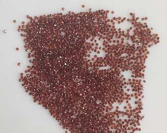 Red Garnet Round Diamond Cut Gemstones: Natural Mozambique AAA+ Quality