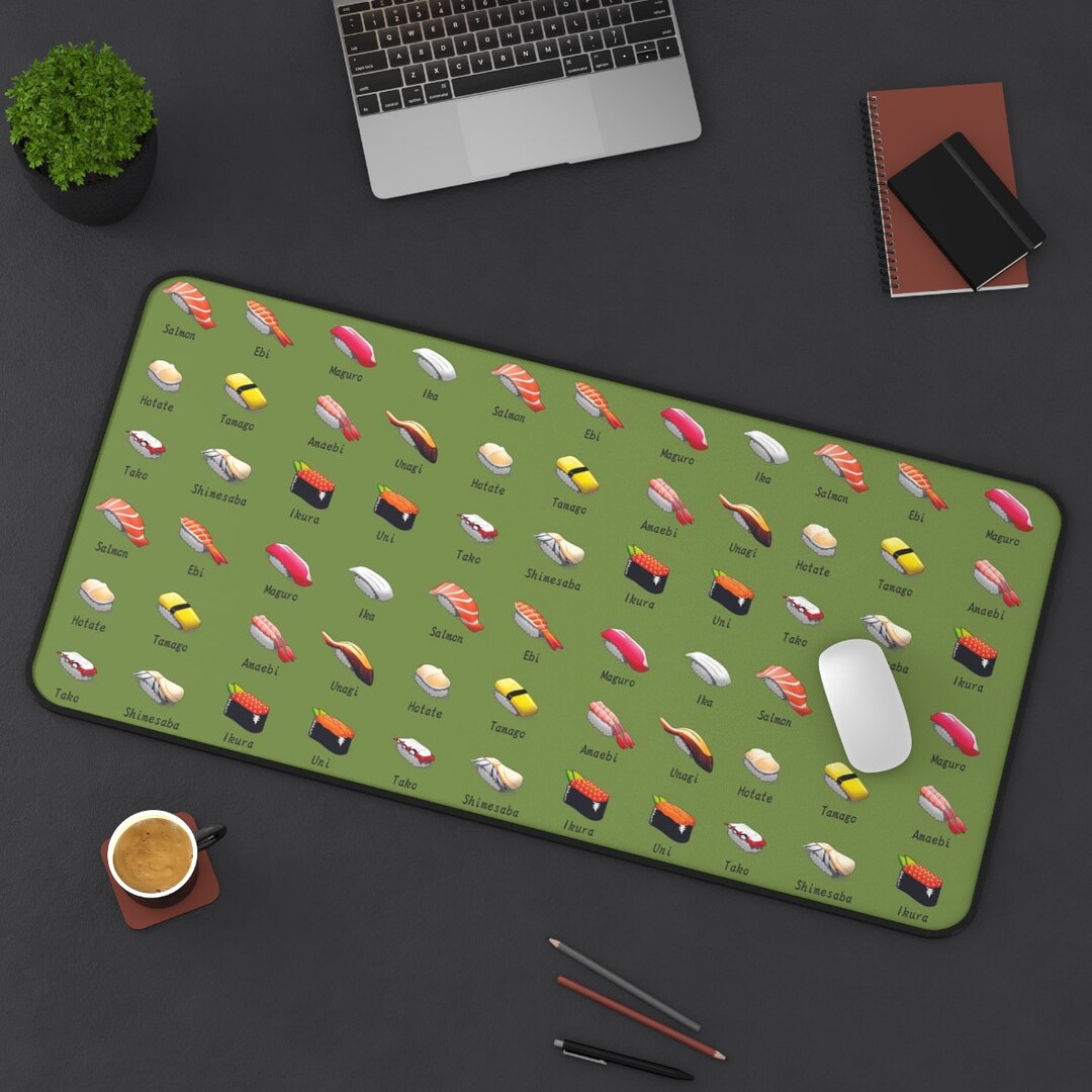 Sushi Desk Mat Japanese Desk Mat Japanese Mouse Pad Kawaii Desk Mat