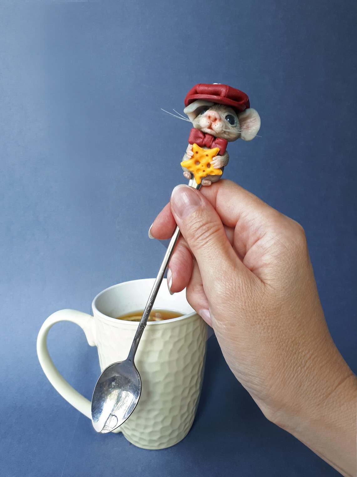 Polymer Clay Tutorial Video Gift ideas spoon with mouse Etsy