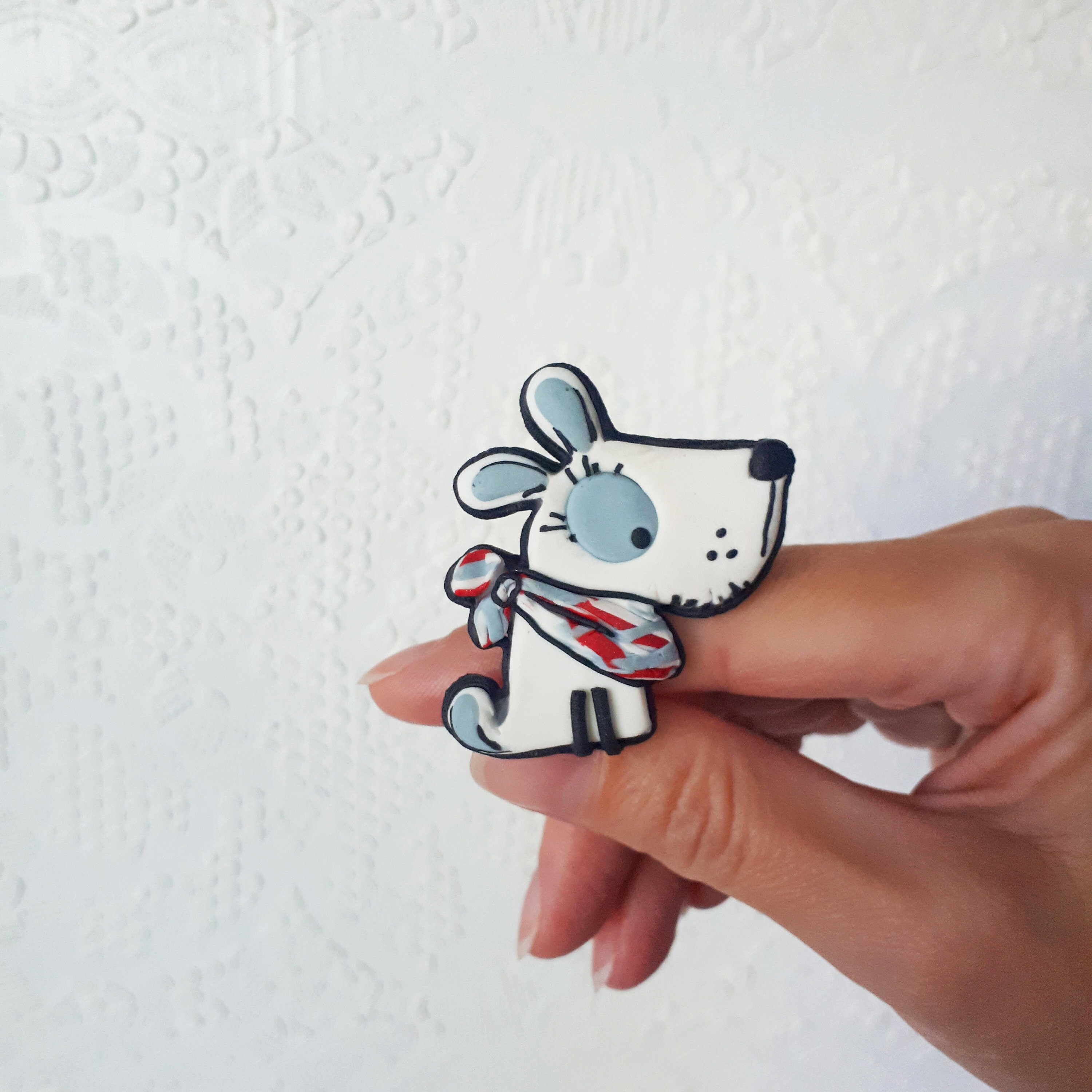 Cute polymer clay Dog brooch pin PDF tutorial ǀ Clay animal Etsy