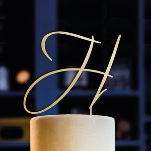 Buchstabe H Cake Topper: Rustikales Holz Monogramm Hochzeitsdeko