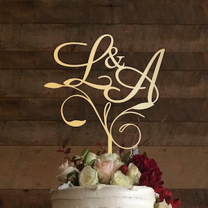 l cake topper, wedding cake topper, cake toppers for wedding, rustic cake topper, initial cake topper, cake topper wedding, letter wood #035