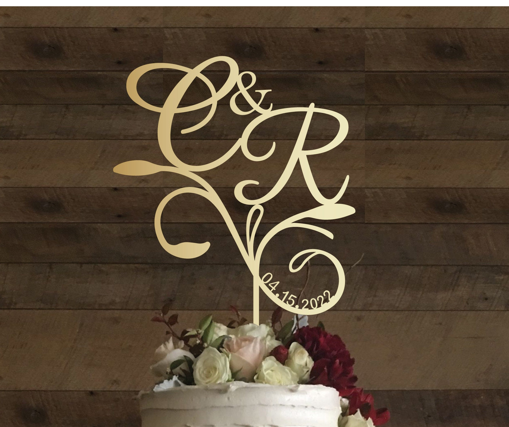 Letter Wedding Cake Toppers Initial Cake Topper Personalised Etsy