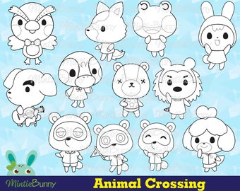 Animal Crossing Coloring Pages Etsy