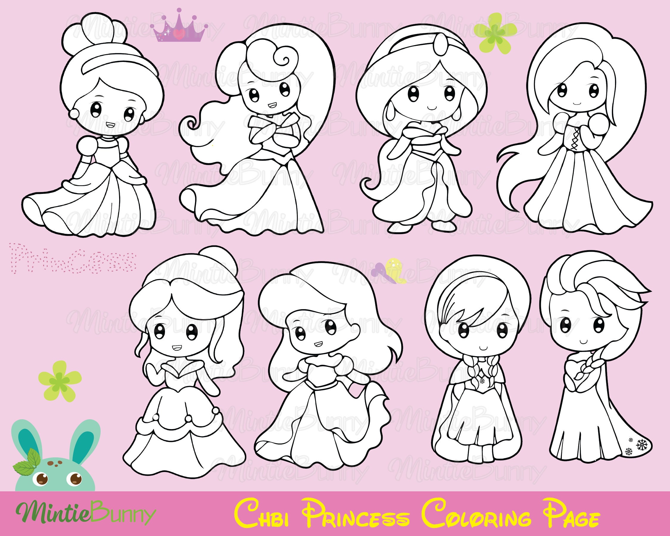 baby disney princess coloring pages