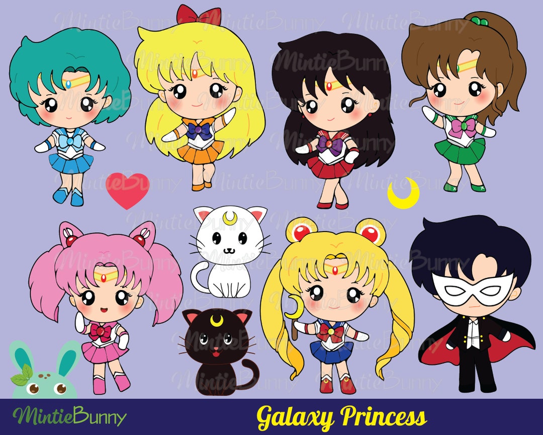 GALAXY PRINCESS Clipart Moon Princess Clipart Superhero - Etsy