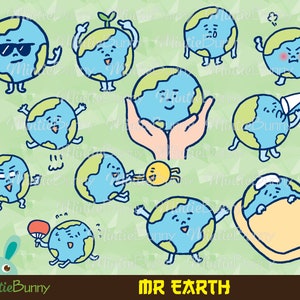 Clipart terre - Chibi Earth Clipart - téléchargement immédiat - agenda imprimable autocollant - Stickers agenda - Temple
