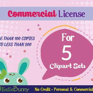 Commercial License  for 05 Clipart - Commercial license - Commercial use -  Chibi Clipart License - No Credit Lincense
