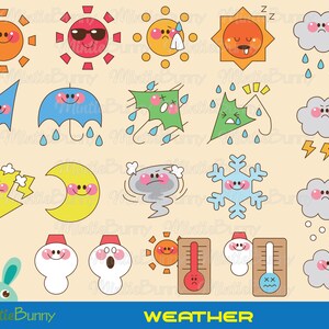 Clipart météo - clipart ensoleillé - pluie clipart - neige clipart - téléchargement immédiat - agenda imprimable autocollant - Stickers agenda - temple