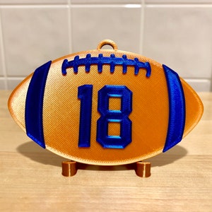 Custom Football 3D Printed Bag Tags