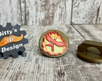 3D-tryckt scouthalsduk med flammande Phoenix / flammande Phoenixpatrull / flammande Phoenixwoggle / Phoenixpatrull