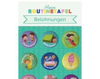 9 Belohnungen Magneten - Tolles Extra / Add-on Belohnungstafel - Magnetisch & auf Deutsch - Für Mädchen / Jungen