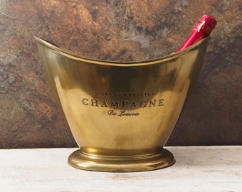 Vintage Champagne / Wine Cooler – Bronzed Aluminum | 26 cm / 10.2 in